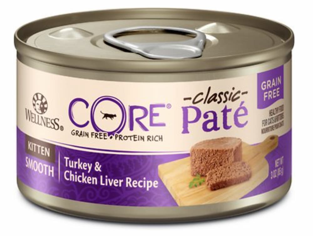 Wellness CORE Natural Grain Free Turkey & Chicken Liver Pate Canned Kitten Food